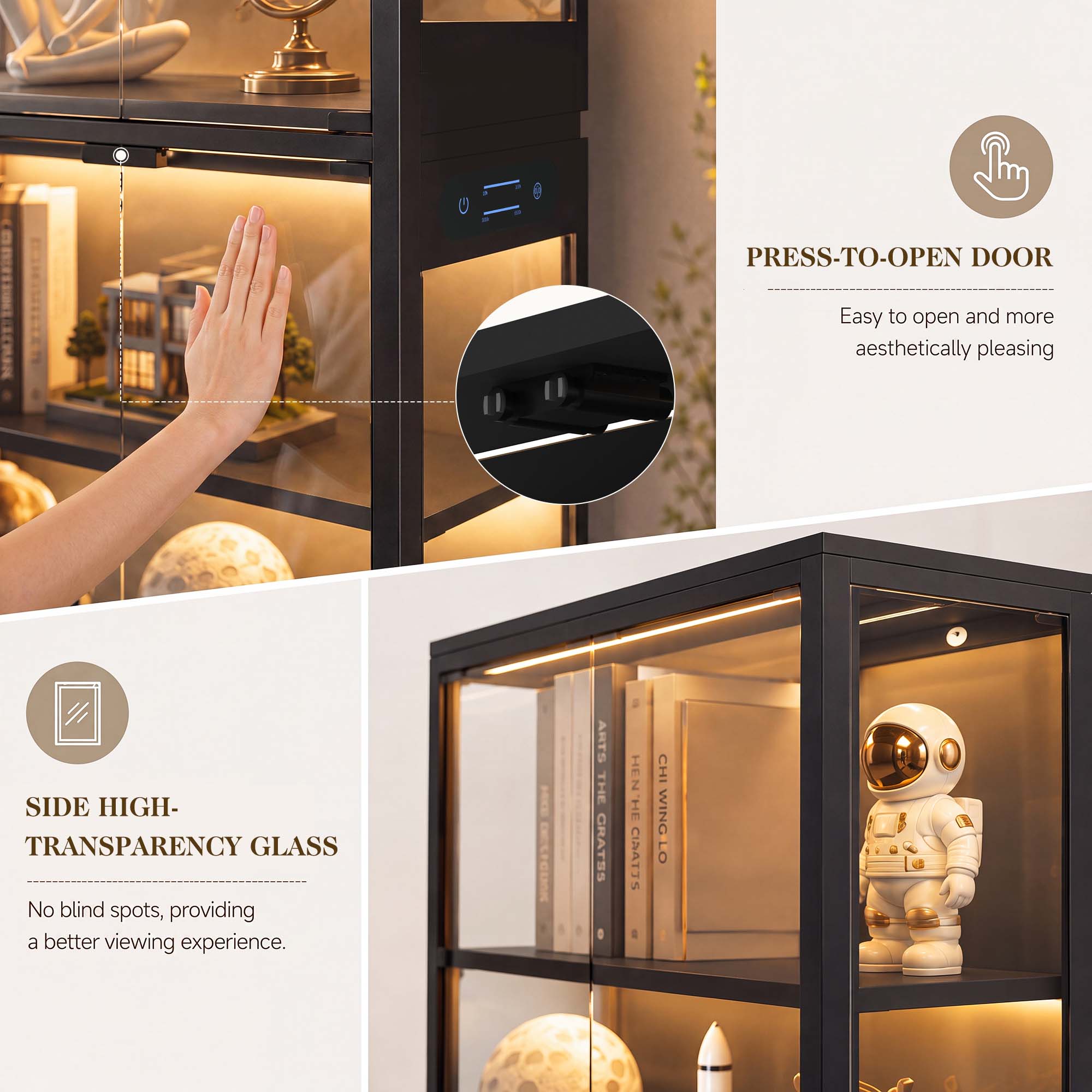 TCGBKAF 5‑Tier Display Cabinet - огляд і ціна Storage