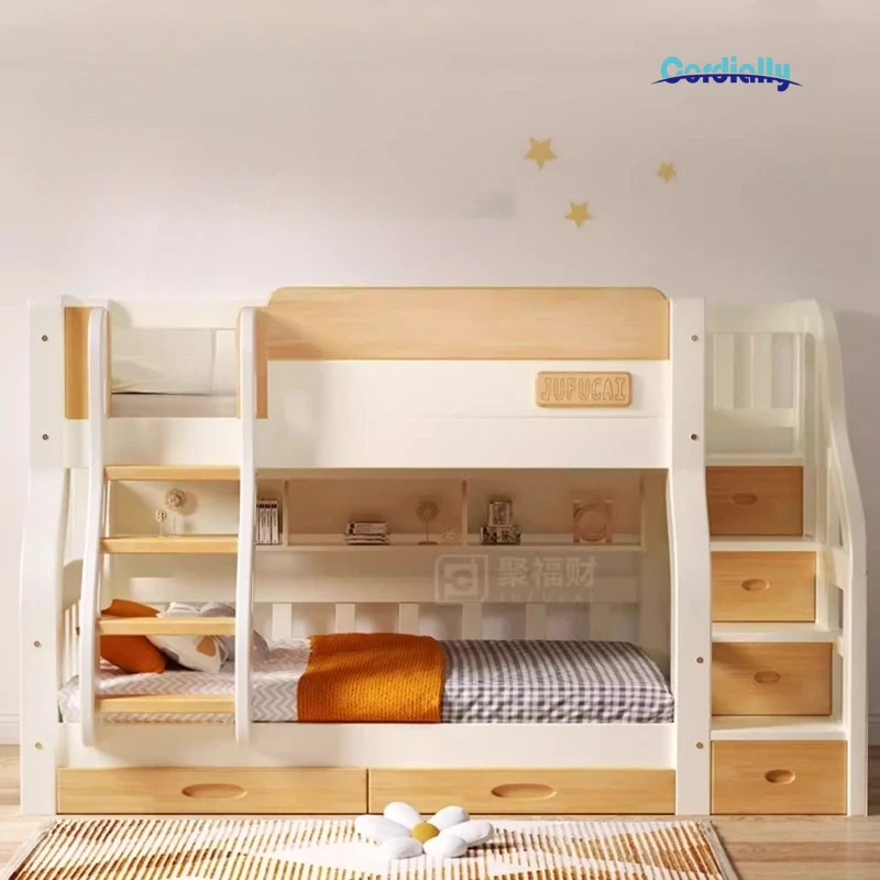 Loft Double Bed With Stairs Fr - огляд і ціна King Size Bed Frame With Storage Drawers