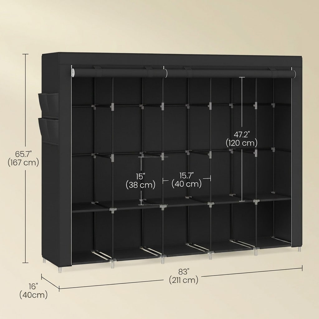 83 Inch Extra Large Portable C - огляд і ціна Wardrobe Closet Portable Fabric Cover