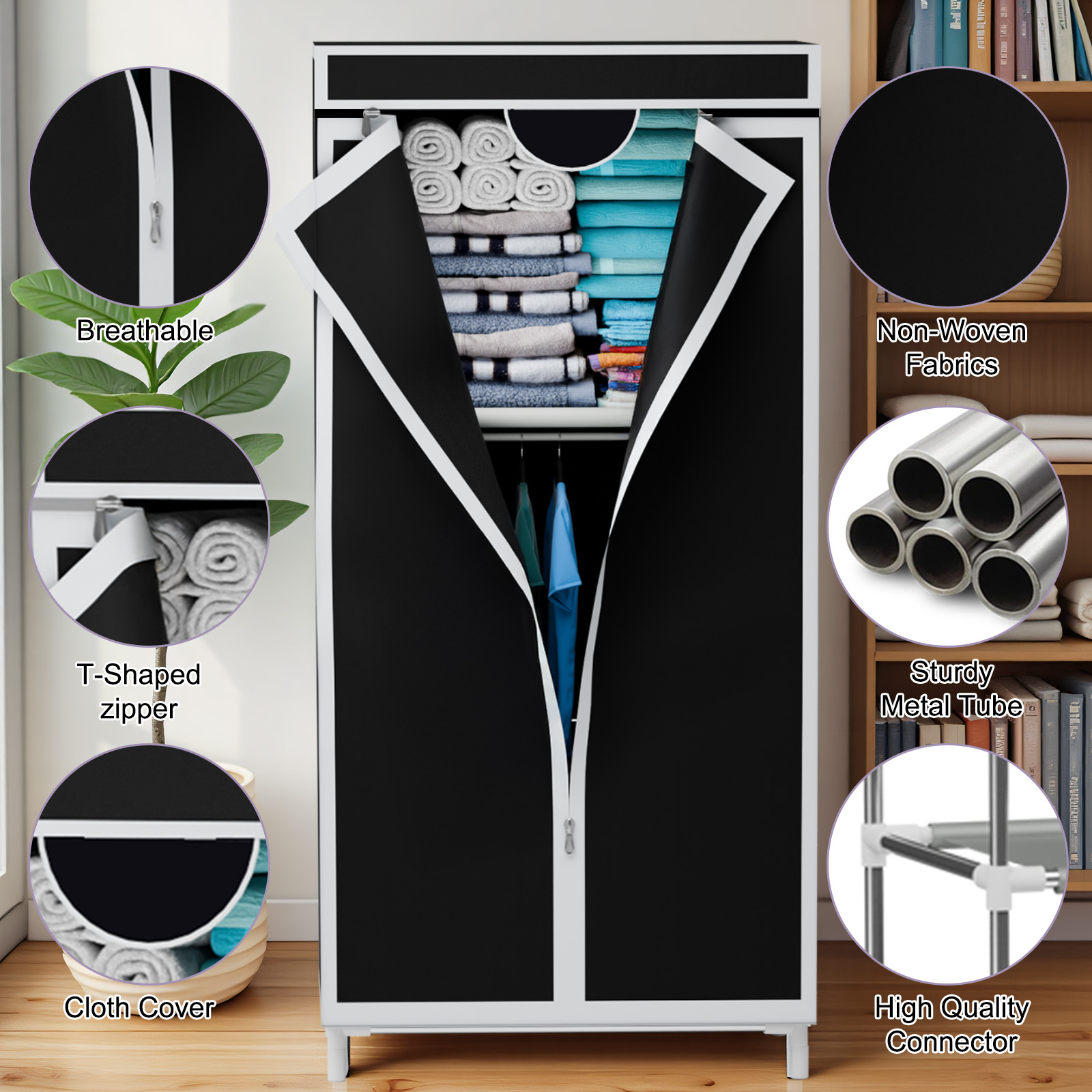 Portable Fabric Wardrobe Close - огляд і ціна Wardrobe Closet Portable Fabric Cover