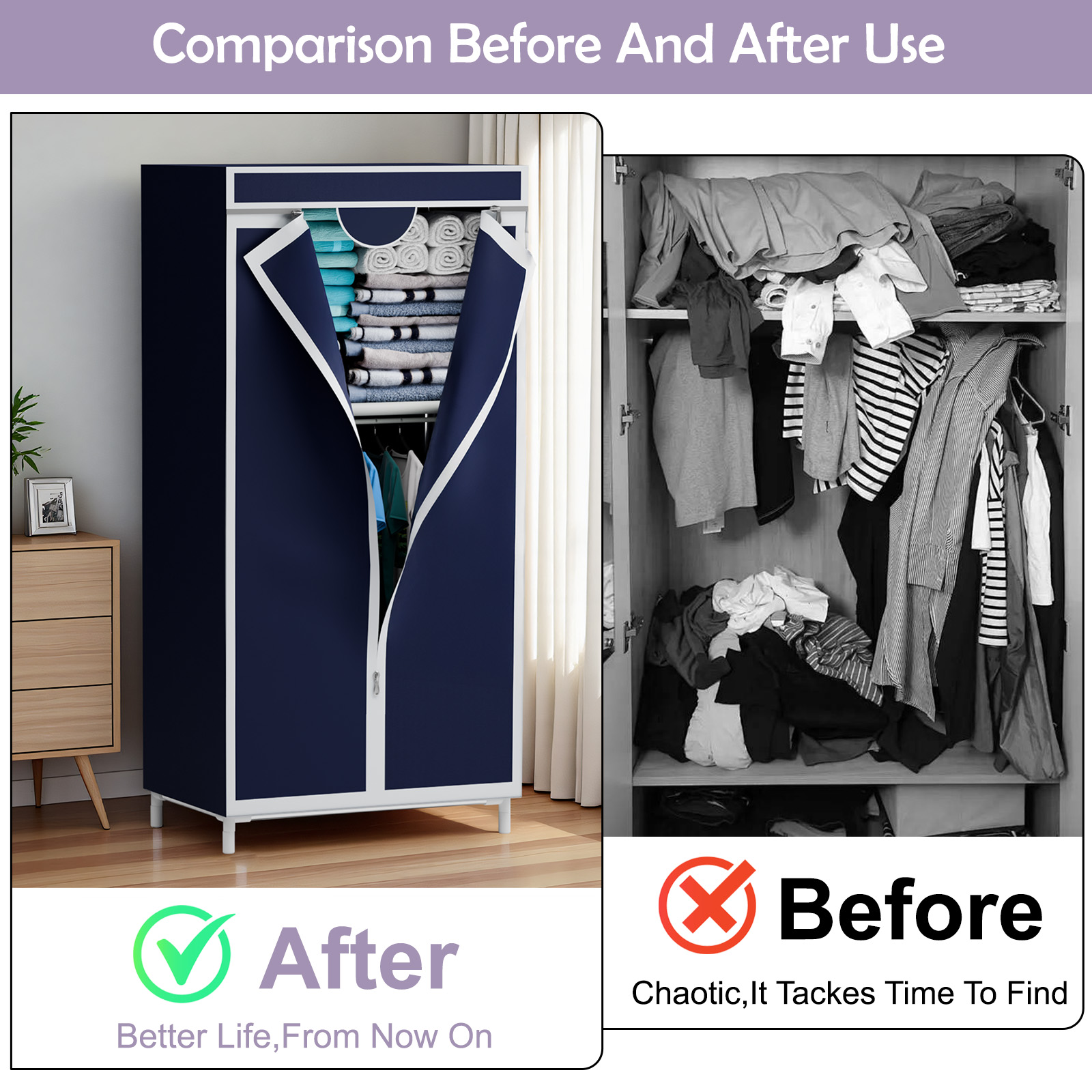 Portable Fabric Wardrobe Close - огляд і ціна Wardrobe Closet Portable Fabric Cover