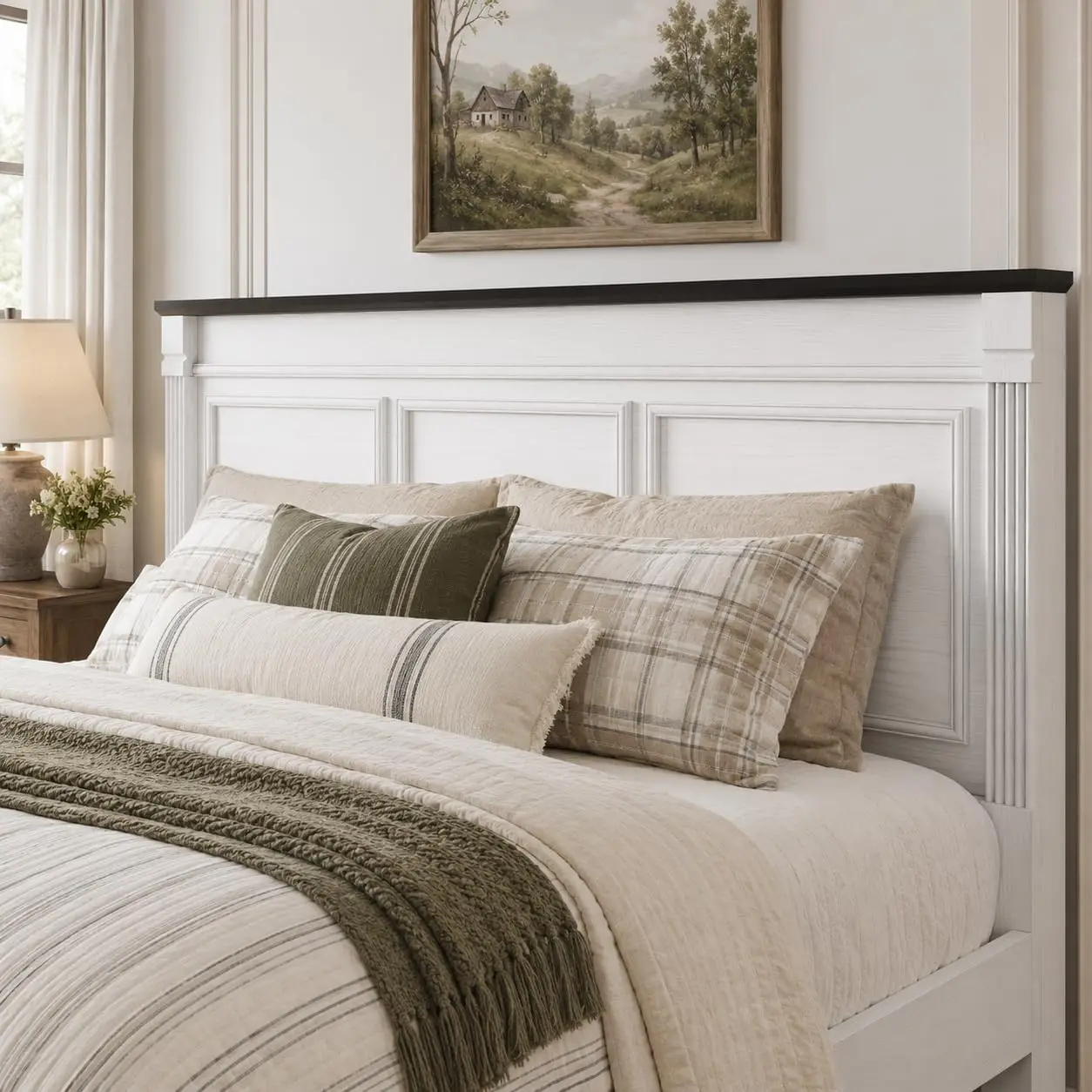 Farmhouse King Size Bed Frame  - огляд і ціна King Size Bed Frame With Storage Drawers