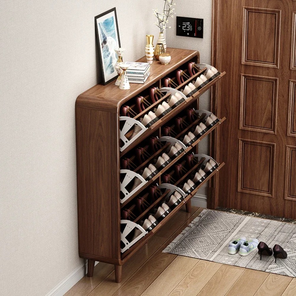 Slim Flip Door Shoe Cabinet Ru - огляд і ціна Shoe Rack Cabinet Narrow Entryway