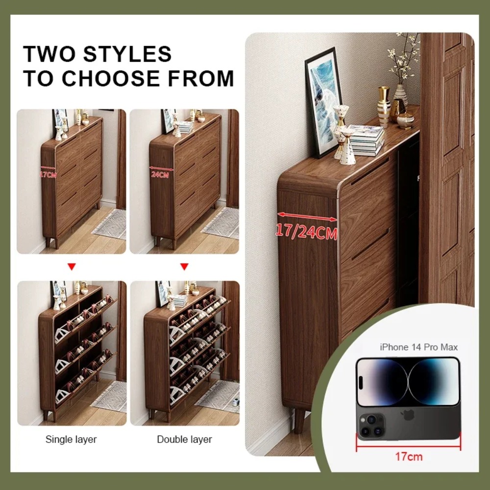 Slim Flip Door Shoe Cabinet Ru - огляд і ціна Shoe Rack Cabinet Narrow Entryway