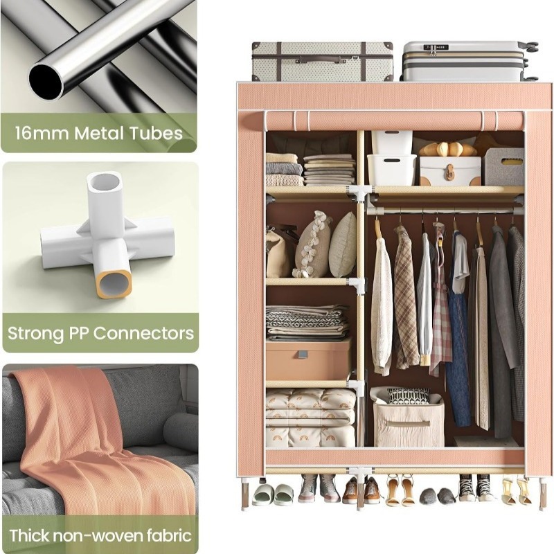Portable Wardrobe, Freestandin - огляд і ціна Wardrobe Closet Portable Fabric Cover