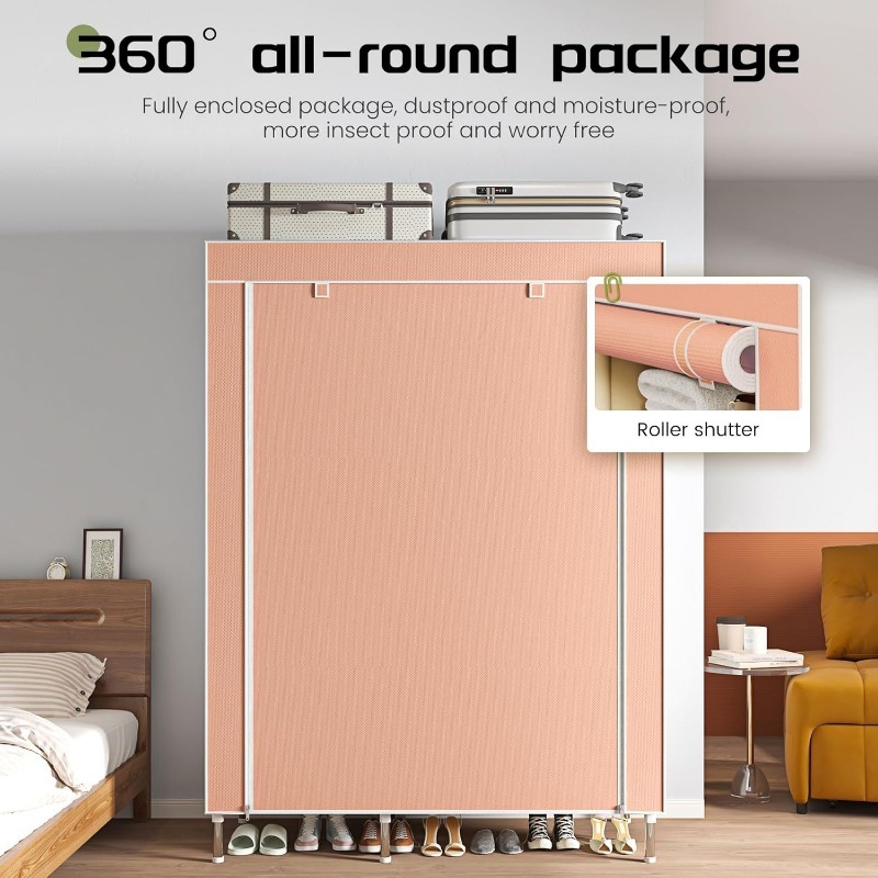 Portable Wardrobe, Freestandin - огляд і ціна Wardrobe Closet Portable Fabric Cover