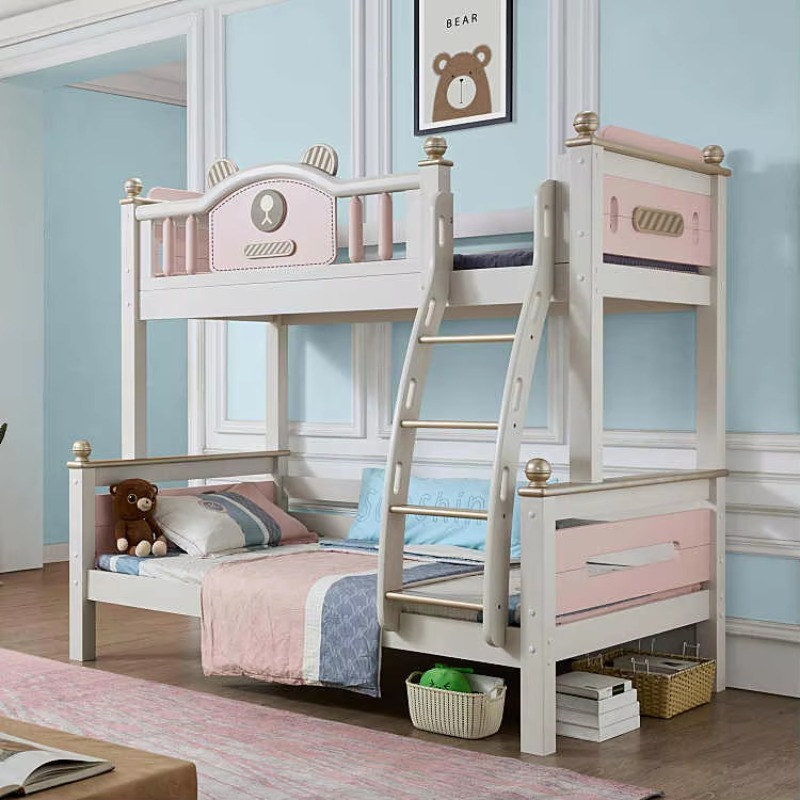 Modern Simple Solid Wood Multi - огляд і ціна Bunk Bed With Stairs And Slide