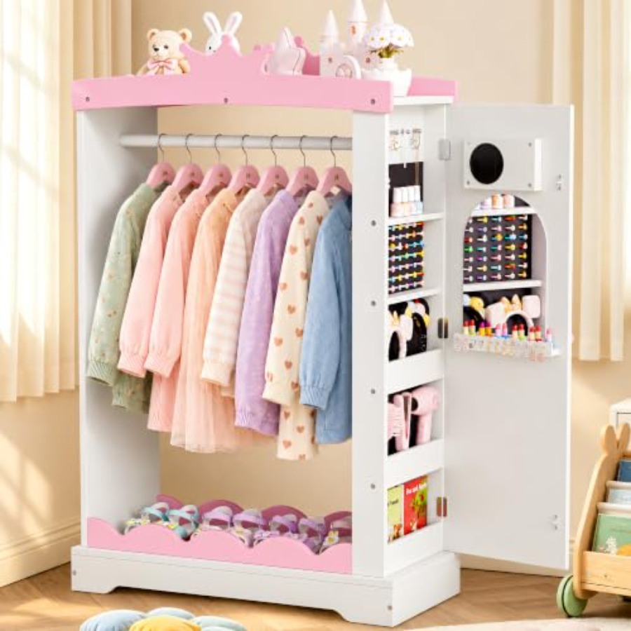 Dress Up Wardrobe with Light-U - огляд і ціна Full Length Mirror Jewelry Armoire