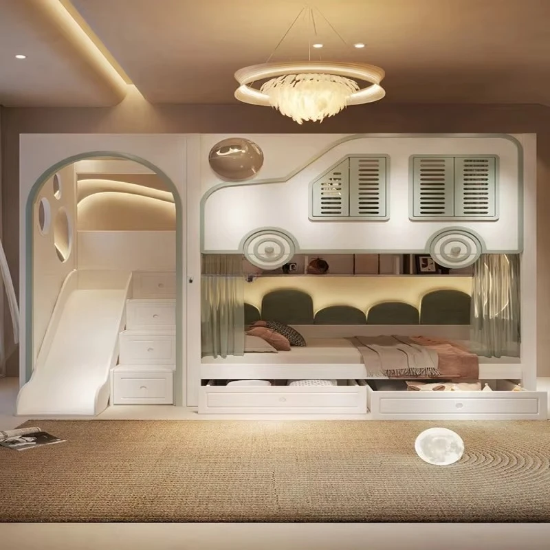 New Design Kids Luxury Bunk Be - огляд і ціна Bunk Bed With Stairs And Slide