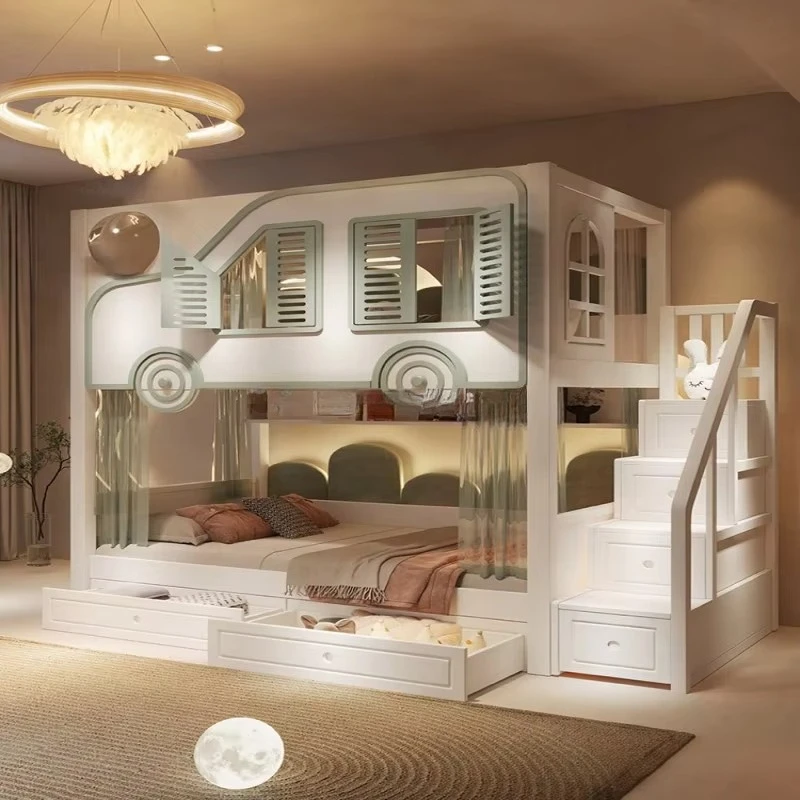 New Design Kids Luxury Bunk Be - огляд і ціна Bunk Bed With Stairs And Slide