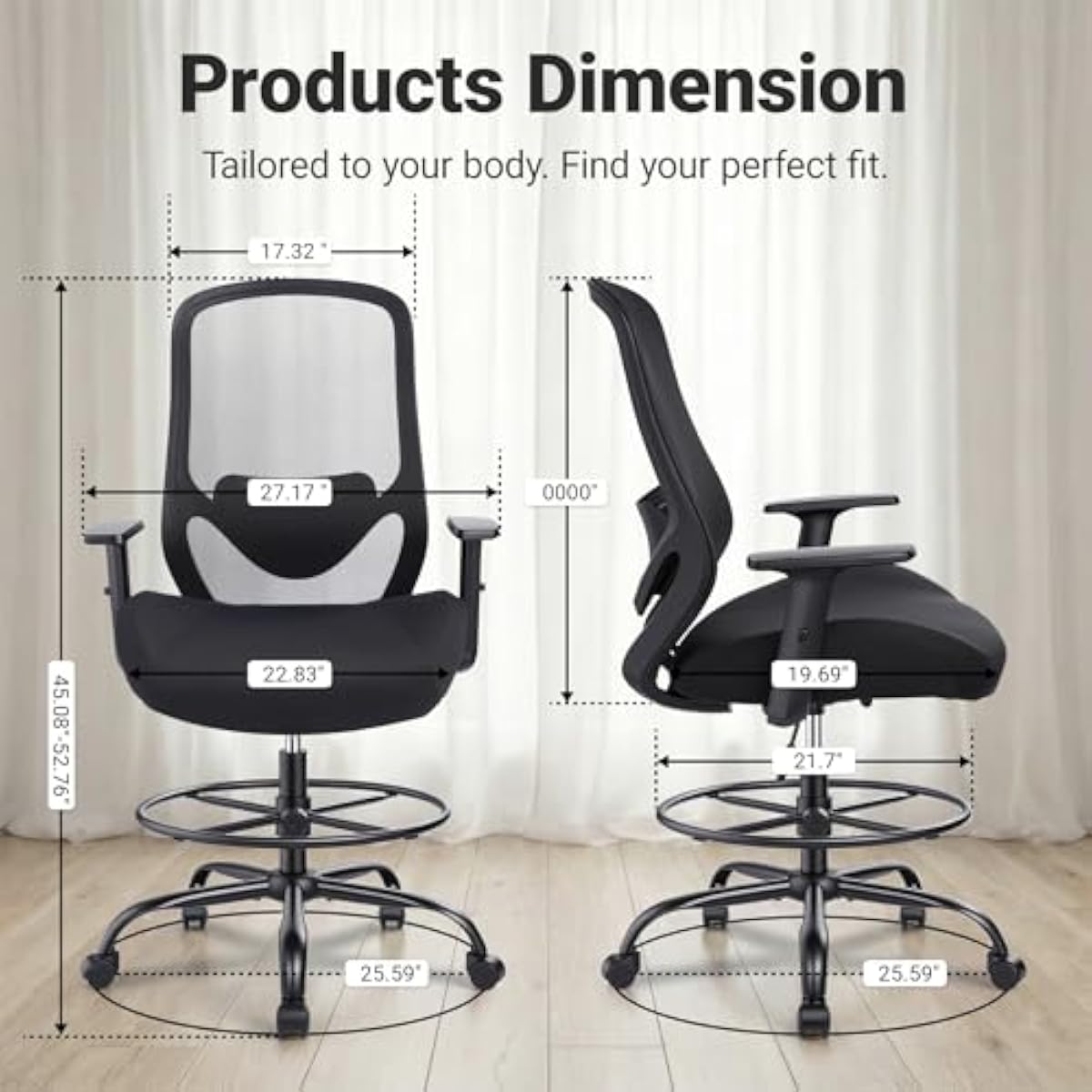 Ergonomic Tall Drafting Chair  - огляд і ціна Chairs