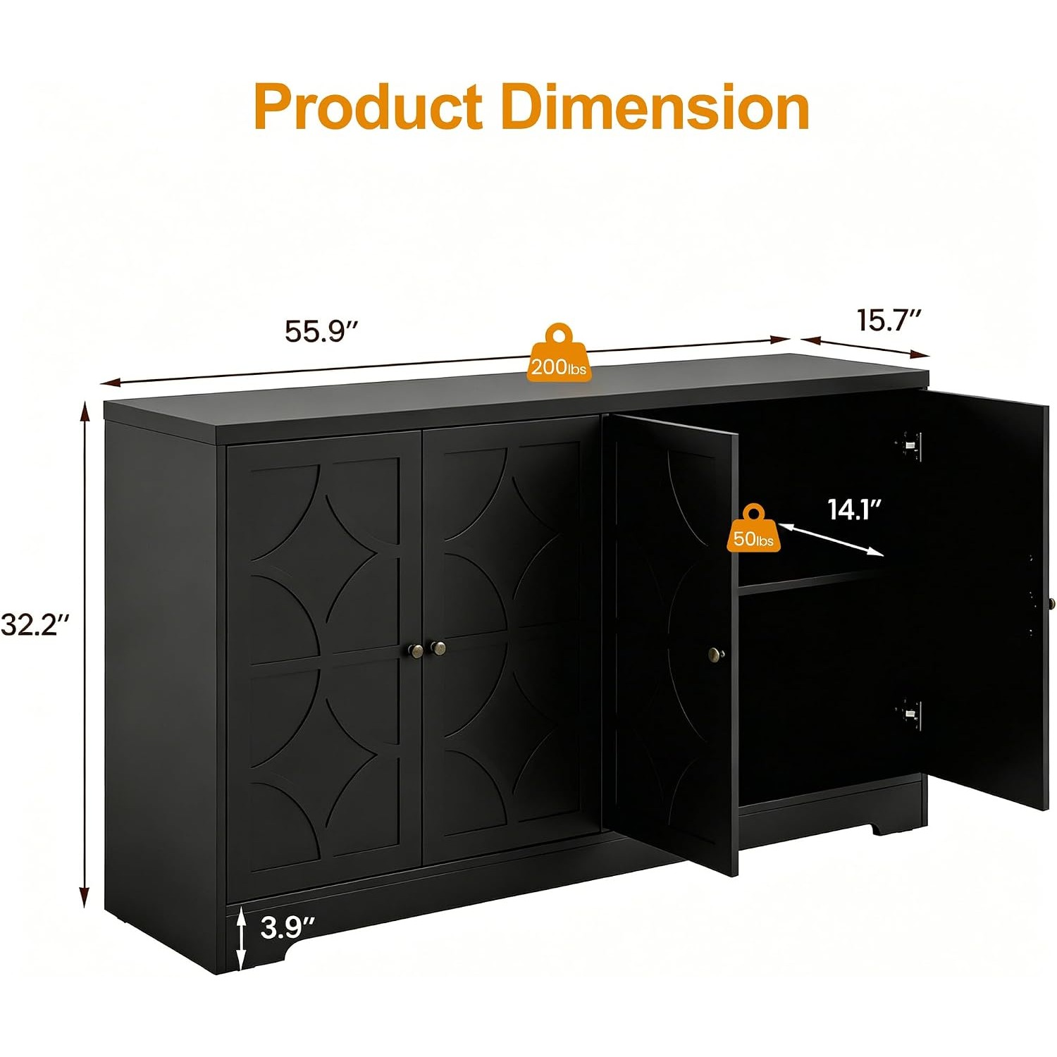 Sideboard Buffet Cabinet with  - огляд і ціна Tables