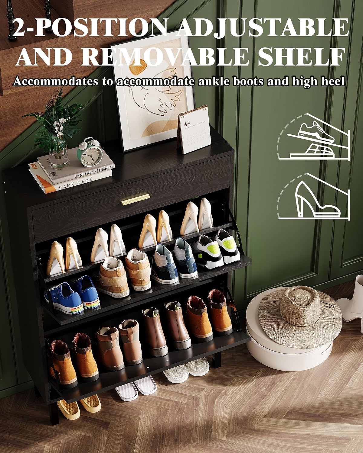 Narrow Shoe Cabinet Storage fo - огляд і ціна Shoe Rack Cabinet Narrow Entryway