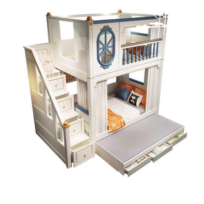 -For Luxury Kids Bedroom Furni - огляд і ціна Bunk Bed With Stairs And Slide