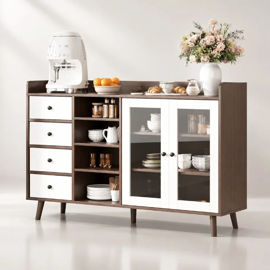 55 Glass Door Sideboard for Li - огляд і ціна Storage