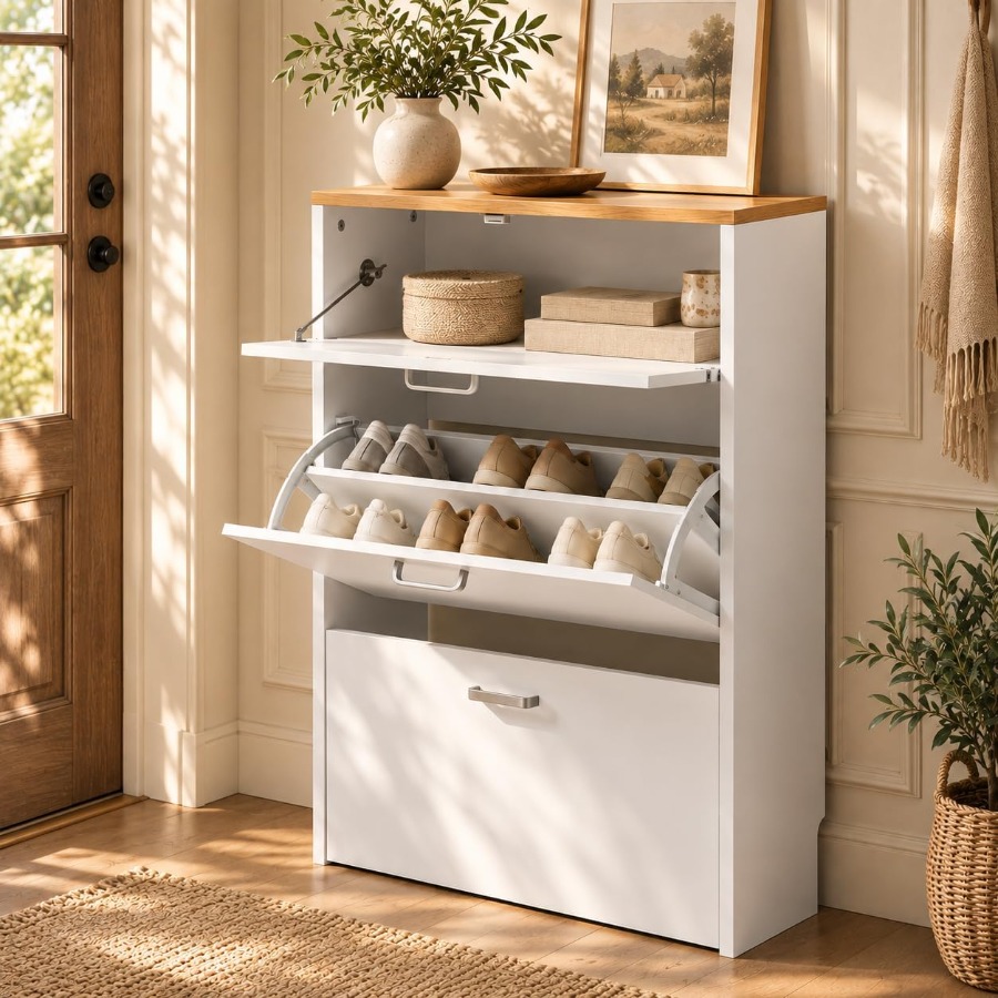 Shoe Cabinet Storage for Entry - огляд і ціна Shoe Rack Cabinet Narrow Entryway
