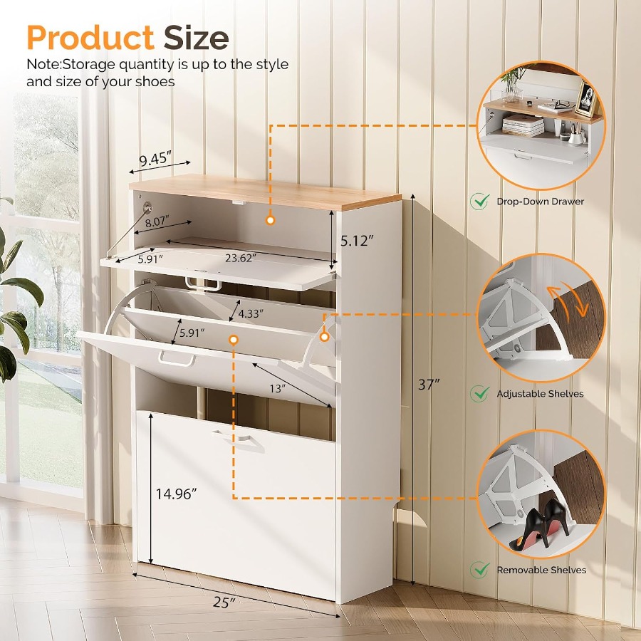 Shoe Cabinet Storage for Entry - огляд і ціна Shoe Rack Cabinet Narrow Entryway