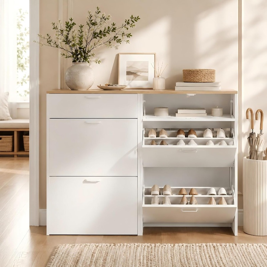 Shoe Cabinet Storage for Entry - огляд і ціна Shoe Rack Cabinet Narrow Entryway