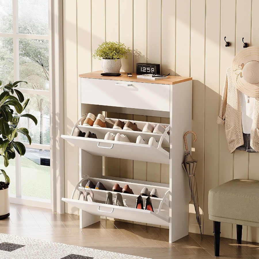 Shoe Cabinet Storage for Entry - огляд і ціна Shoe Rack Cabinet Narrow Entryway