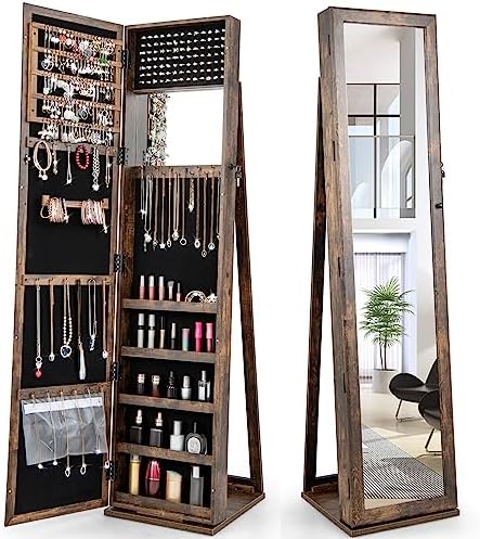 Jewelry Armoire with Full Leng - огляд і ціна Full Length Mirror Jewelry Armoire