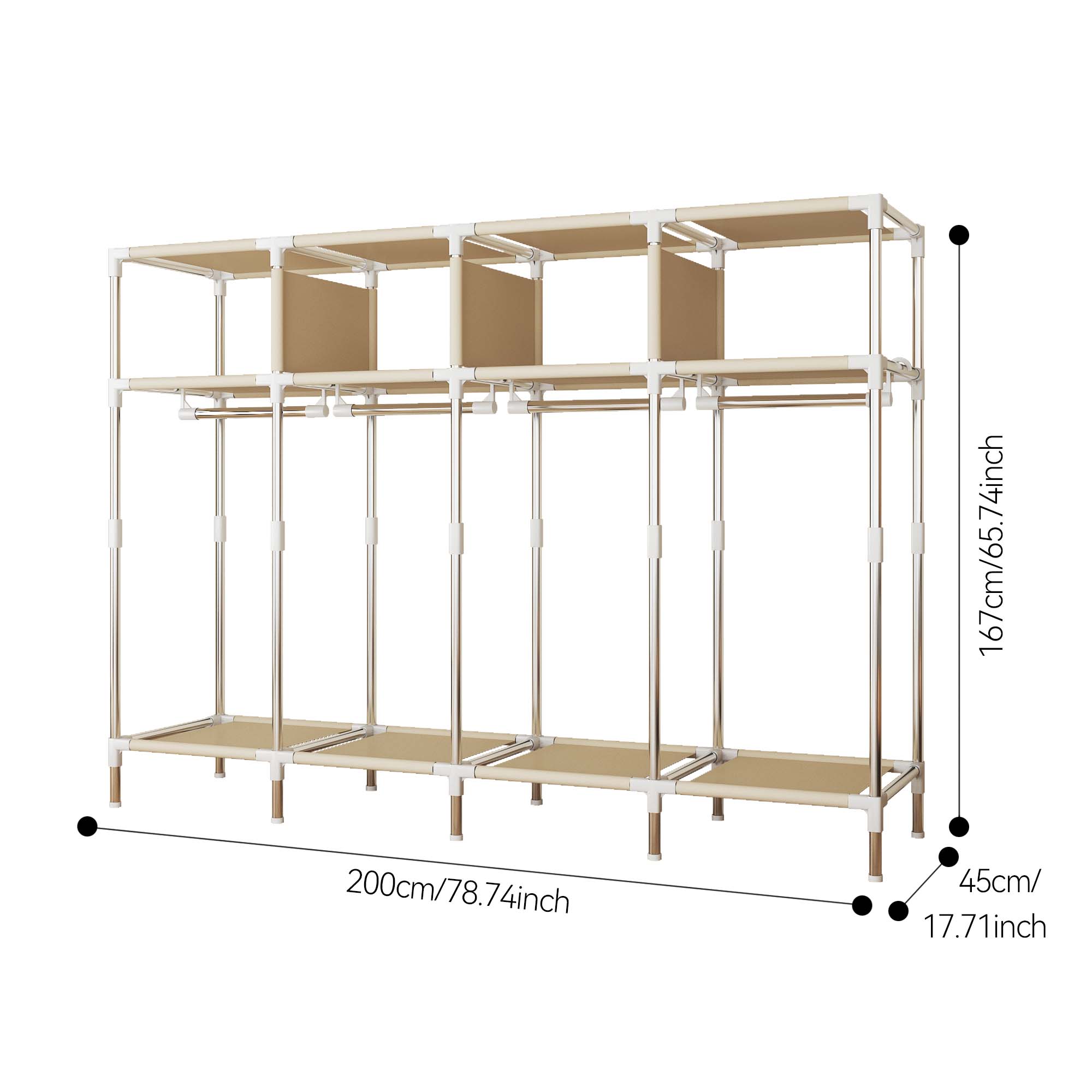 79 Inch Wide Walk-in Closet wi - огляд і ціна Wardrobe Closet Portable Fabric Cover