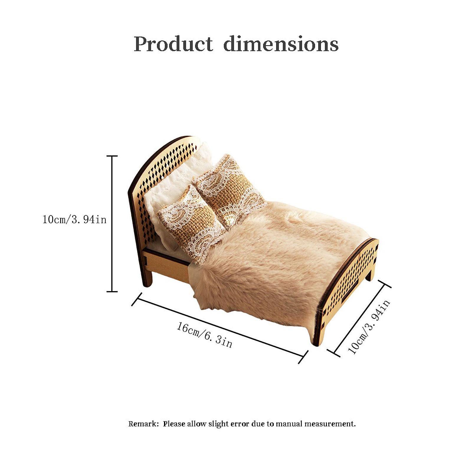 1:12 Scale Dollhouse Double Be - огляд і ціна Bedroom Furniture