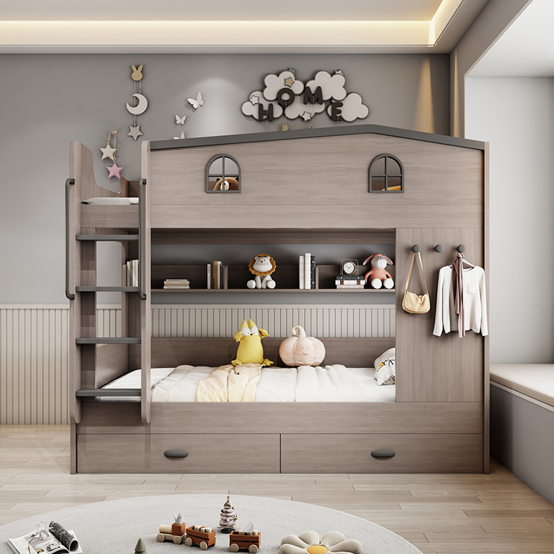 Nordic Double Decker Kids Beds - огляд і ціна Bunk Bed With Stairs And Slide