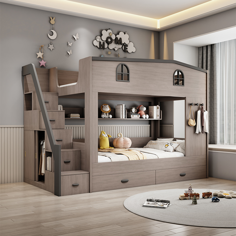 Nordic Double Decker Kids Beds - огляд і ціна Bunk Bed With Stairs And Slide