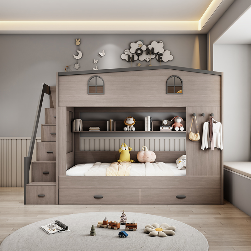 Nordic Double Decker Kids Beds - огляд і ціна Bunk Bed With Stairs And Slide