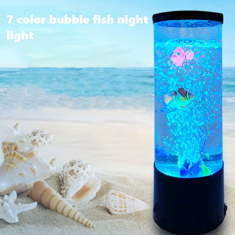 LED Fish Lamp Ambient Night Li - огляд і ціна Floating Nightstand With Led Light