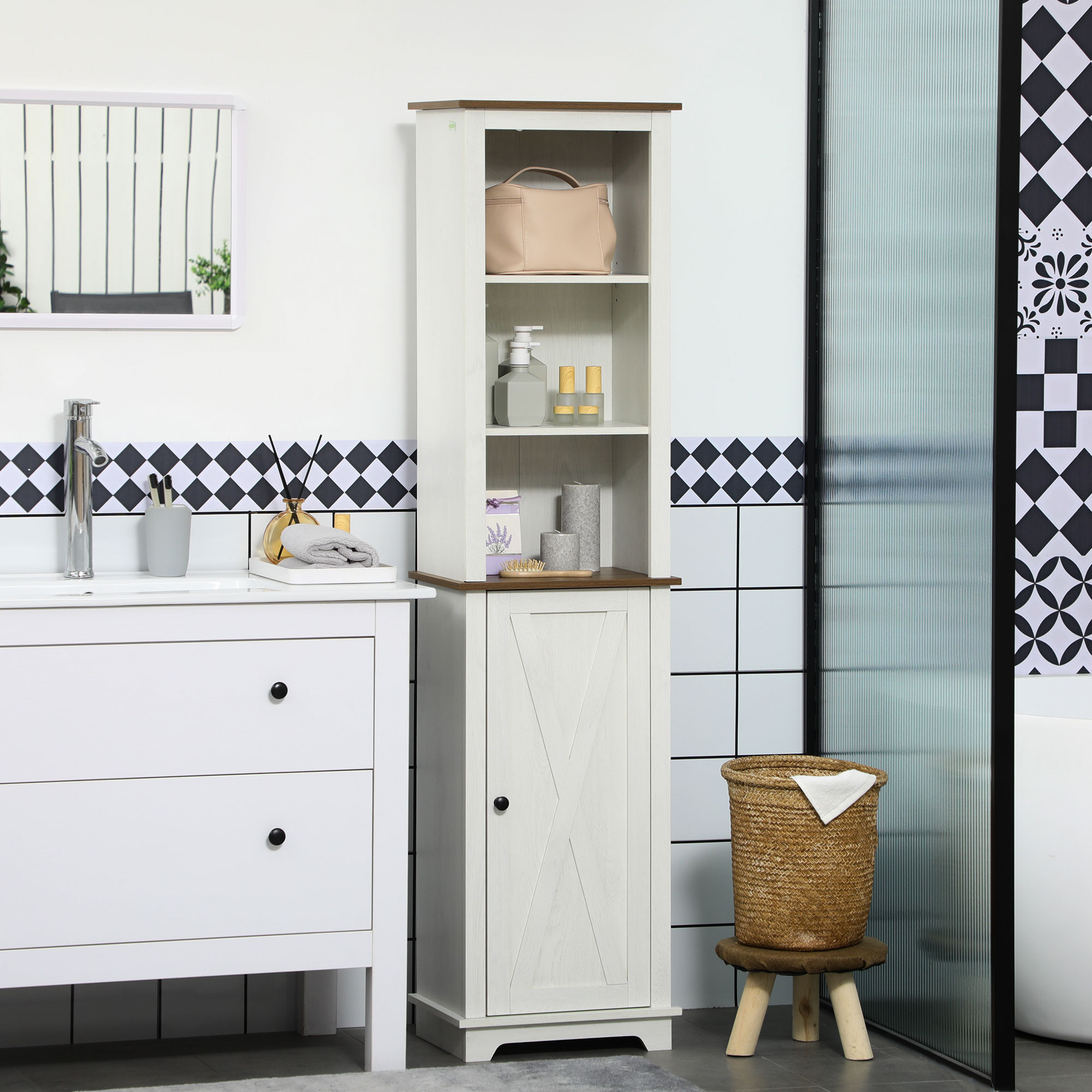 Farmhouse Bathroom Cabinet, Ta - огляд і ціна Storage