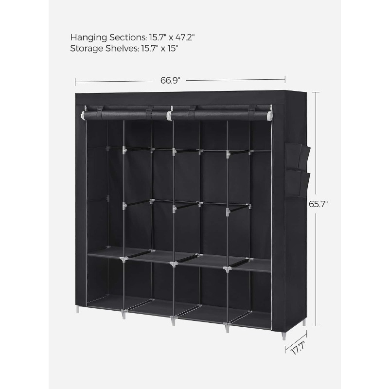Portable Closet, Wardrobe Clos - огляд і ціна Wardrobe Closet Portable Fabric Cover
