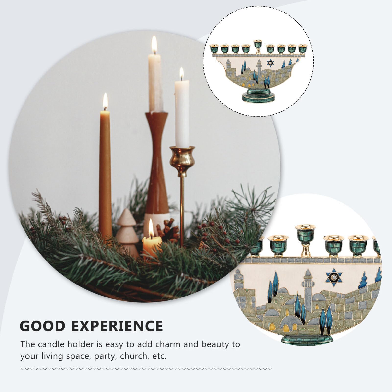 9 Branch Hanukkah Menorah Jeru - огляд і ціна Tables