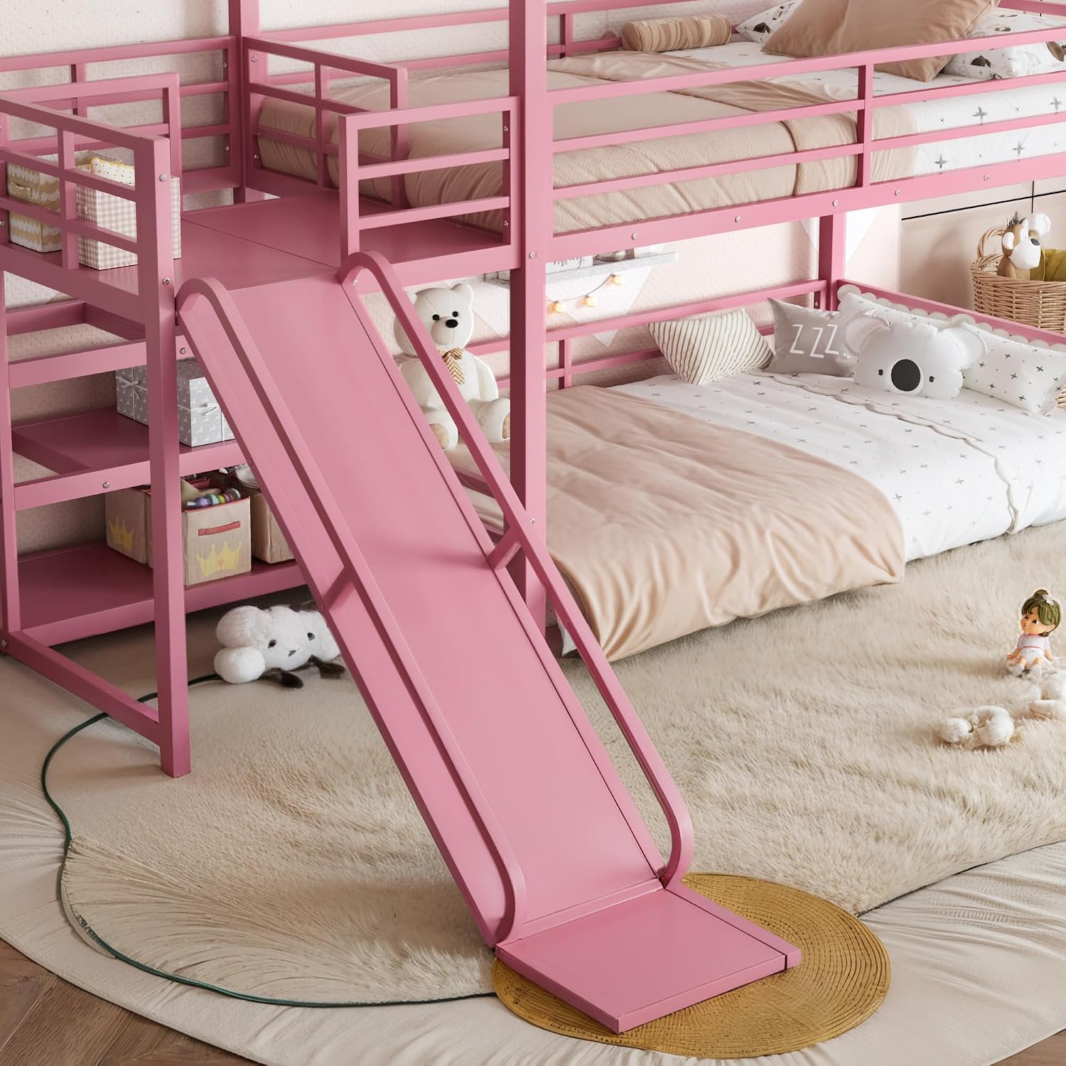 Twin Bunk Bed with Slide & Sto - огляд і ціна Bunk Bed With Stairs And Slide