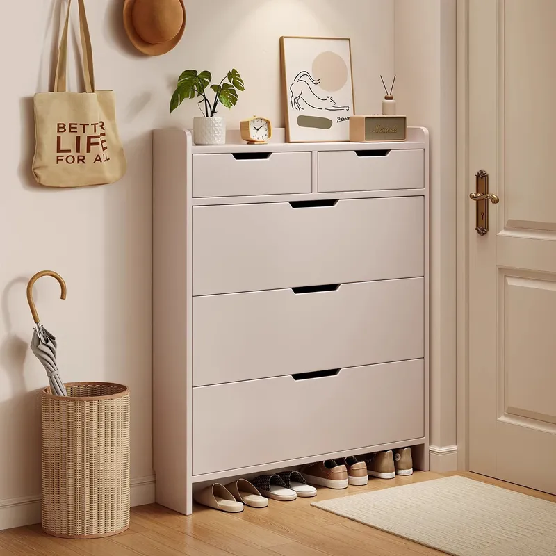 Solid Wood Core Shoe Cabinet 1 - огляд і ціна Shoe Rack Cabinet Narrow Entryway