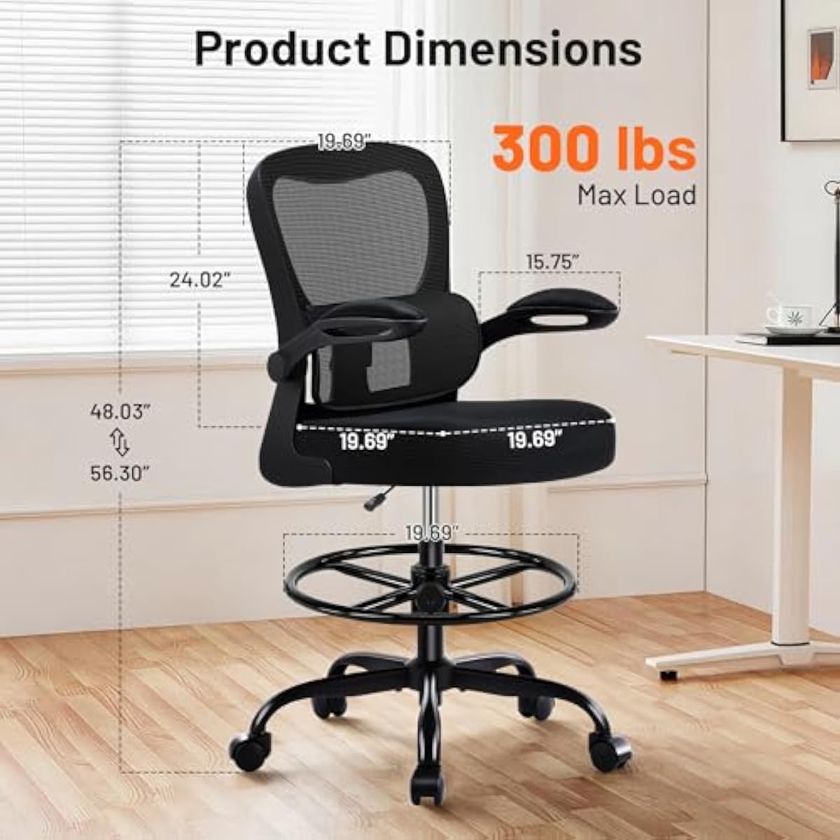 Ergonomic Drafting Chair with  - огляд і ціна Chairs