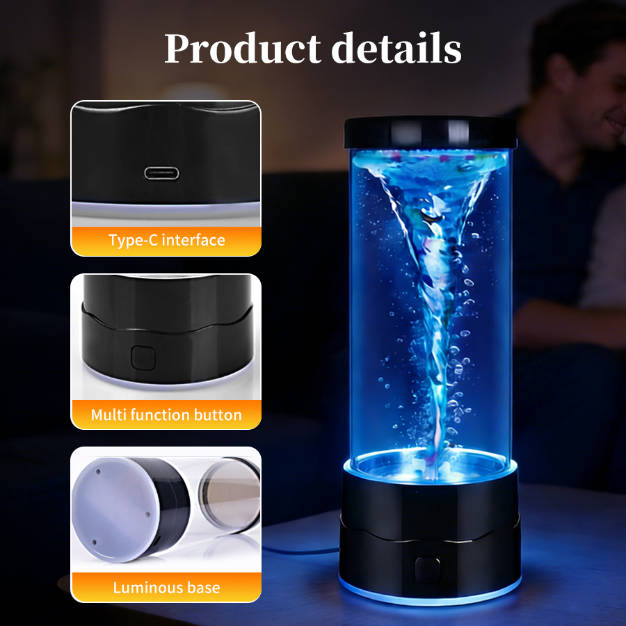 Creative LED Tornado Night Lig - огляд і ціна Floating Nightstand With Led Light