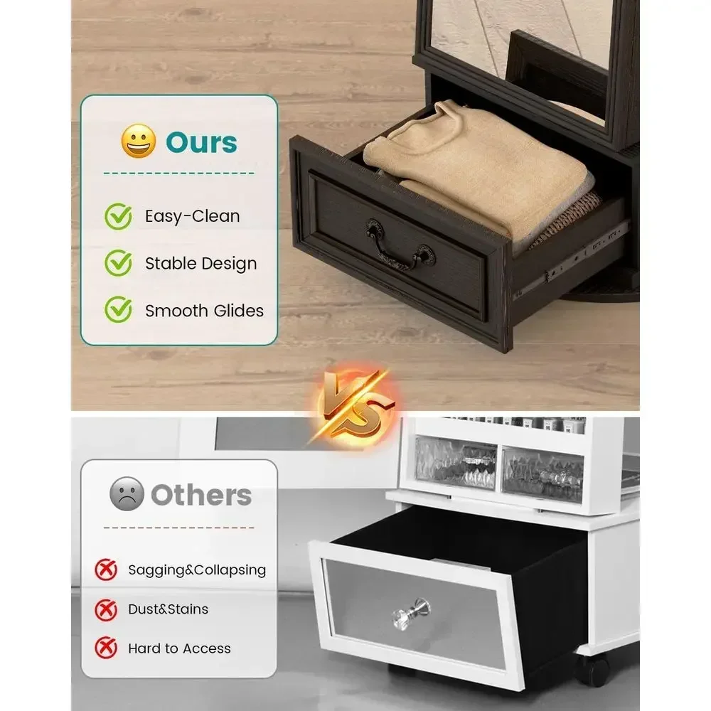 360° Swiveling Lockable Jewelr - огляд і ціна Full Length Mirror Jewelry Armoire