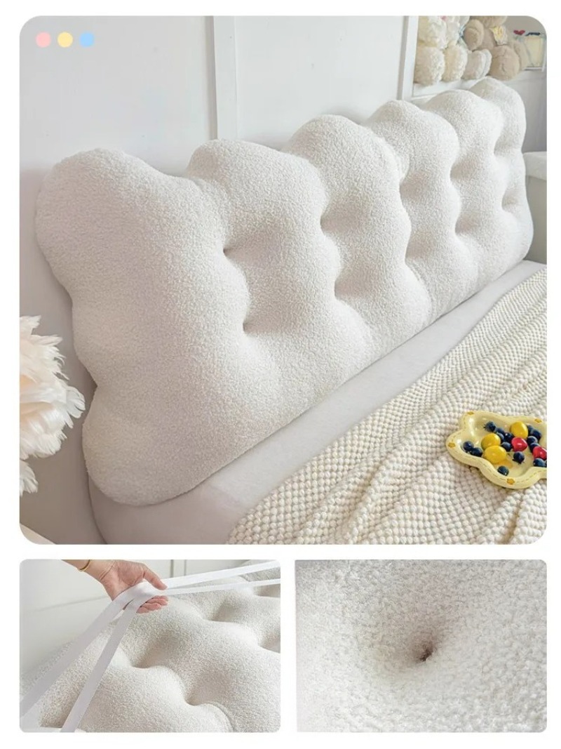 90x50x15cm Teddy Fleece Headbo - огляд і ціна Headboard Cushion Backrest Tatami