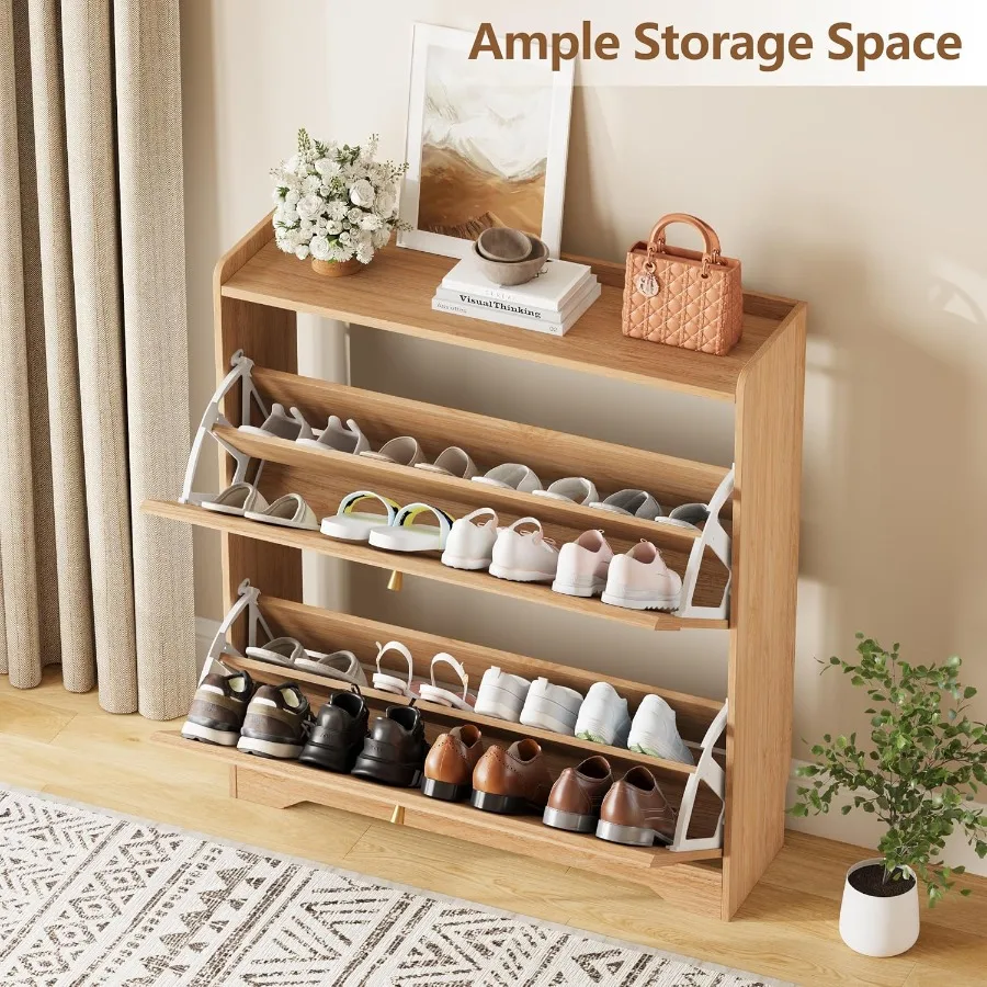 Shoe Storage Cabinet with and  - огляд і ціна Shoe Rack Cabinet Narrow Entryway