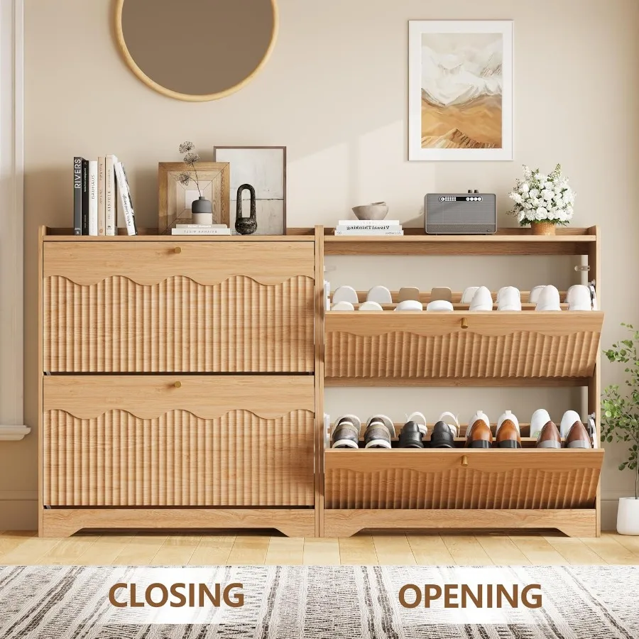 Shoe Storage Cabinet with and  - огляд і ціна Shoe Rack Cabinet Narrow Entryway