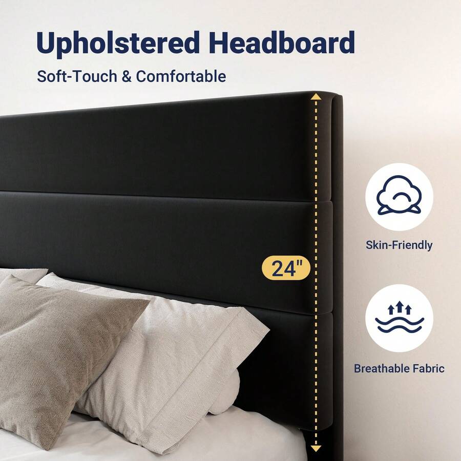 Full/Queen/King Size Platform  - огляд і ціна King Size Bed Frame With Storage Drawers