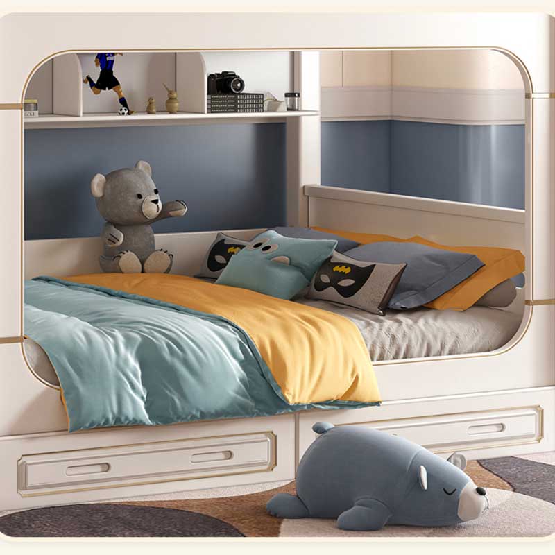 &Modern House White Boys Girl  - огляд і ціна Bunk Bed With Stairs And Slide