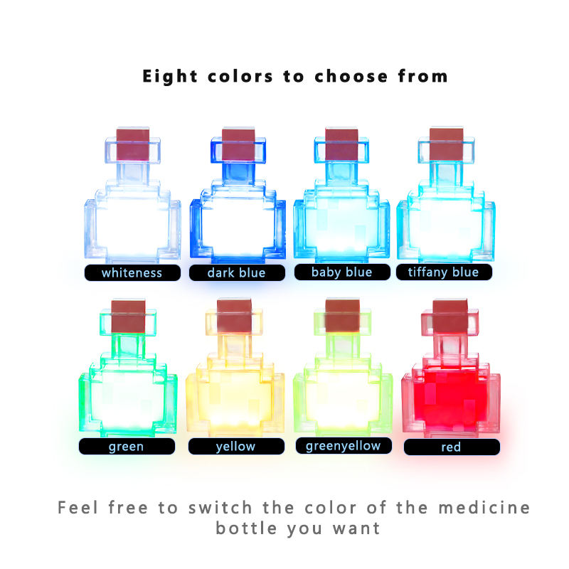 MC Game Potion Bottle Night Li - огляд і ціна Floating Nightstand With Led Light