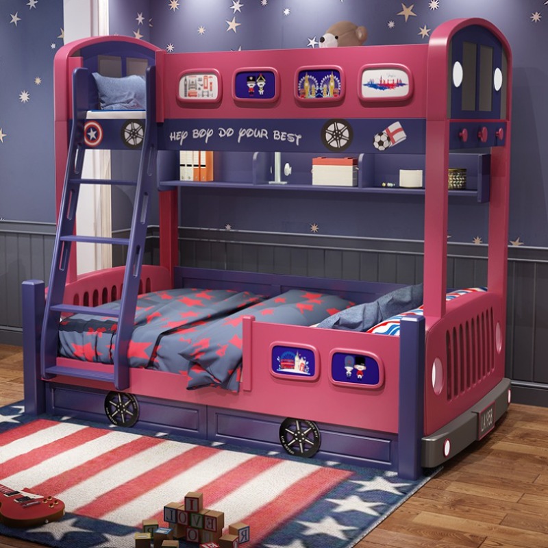 Modern Style Girls Toddler Bed - огляд і ціна Bunk Bed With Stairs And Slide