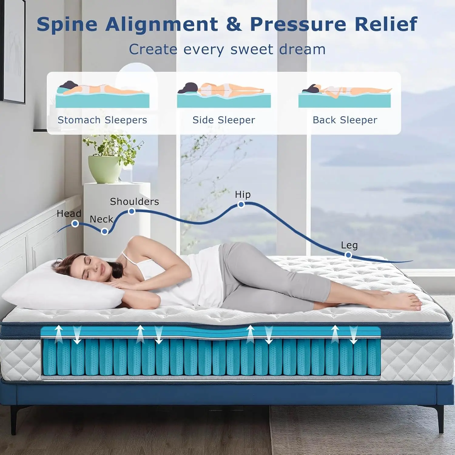 Queen Mattress, 12 Inch Medium - огляд і ціна Memory Foam Mattress In A Box Queen