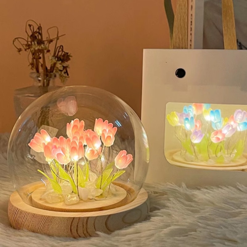 LED DIY Handmade Mini Tulip Ni - огляд і ціна Floating Nightstand With Led Light