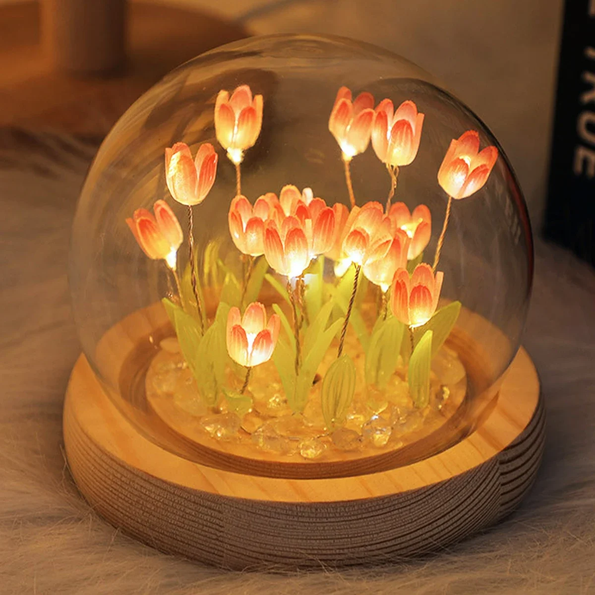 LED DIY Handmade Mini Tulip Ni - огляд і ціна Floating Nightstand With Led Light