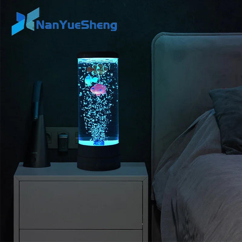 LED Fish Lamp Ambient Night Li - огляд і ціна Floating Nightstand With Led Light