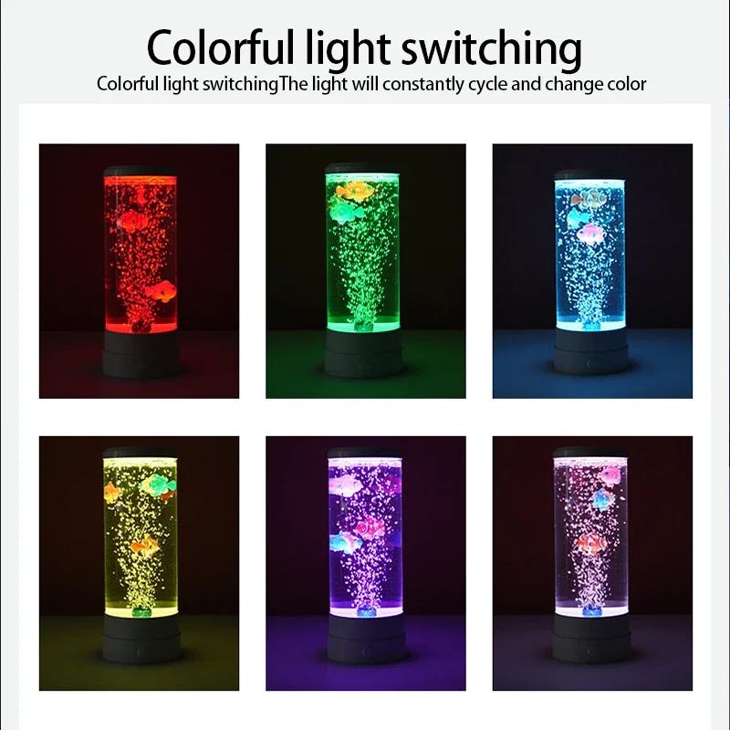 LED Fish Lamp Ambient Night Li - огляд і ціна Floating Nightstand With Led Light